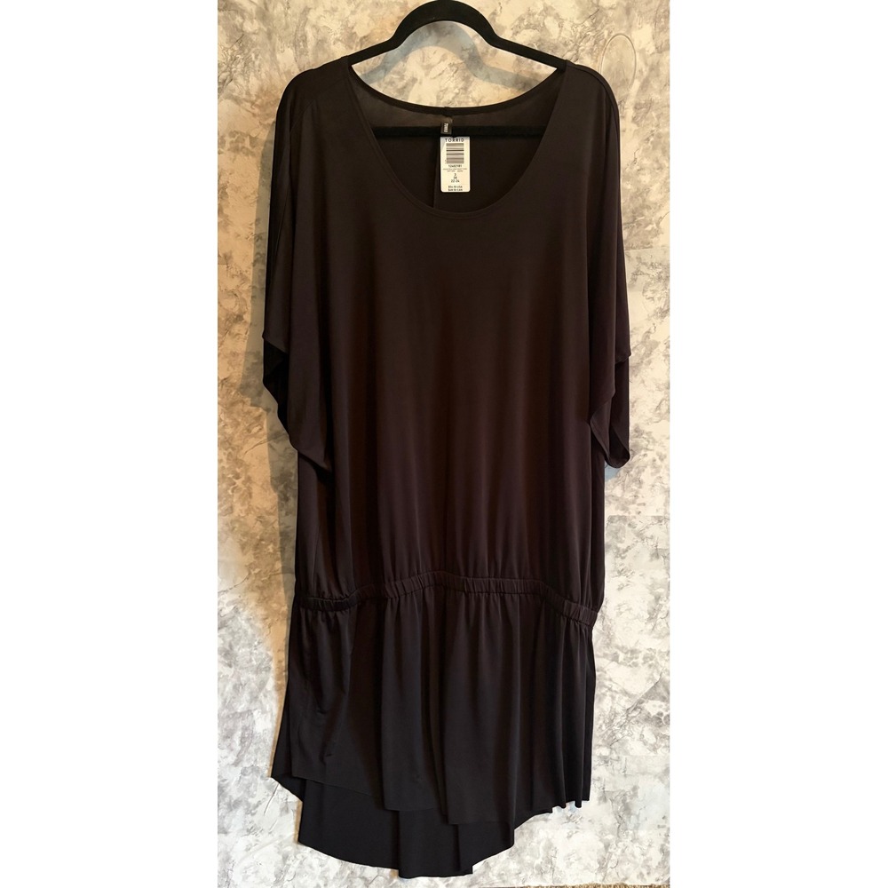 Torrid 3 Plus Size Black Drop Waist Tunic Swimsuit Dress 22 24 NWT